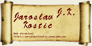 Jaroslav Kostić vizit kartica